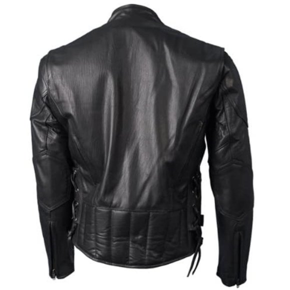 NWT Hot Leathers Black Motorcycle Jacket w/Zip In Liner Size 48 Black $250 7C012 - Picture 2 of 2